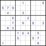 Судоку 9х9 #1304 очень трудный