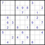 Судоку 9х9 #1308 очень трудный