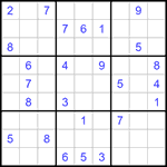 Судоку 9х9 #1309 очень трудный