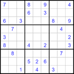 Судоку 9х9 #1310 очень трудный