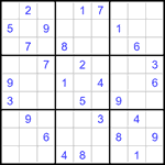 Судоку 9х9 #1314 очень трудный