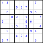 Судоку 9х9 #1318 очень трудный