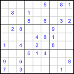 Судоку 9х9 #1319 очень трудный