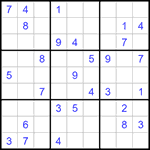 Судоку 9х9 #1320 очень трудный