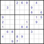 Судоку 9х9 #1321 очень трудный