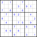 Судоку 9х9 #1322 очень трудный