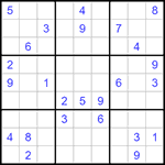 Судоку 9х9 #1324 очень трудный