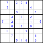 Судоку 9х9 #1325 очень трудный