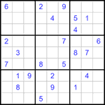 Судоку 9х9 #1326 очень трудный