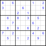 Судоку 9х9 #1327 очень трудный