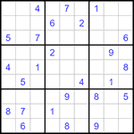 Судоку 9х9 #1329 очень трудный