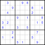 Судоку 9х9 #1333 очень трудный