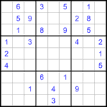 Судоку 9х9 #1335 очень трудный