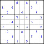 Судоку 9х9 #1336 очень трудный
