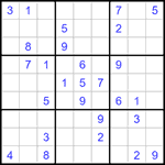 Судоку 9х9 #1338 очень трудный