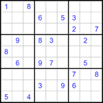 Судоку 9х9 #1339 очень трудный