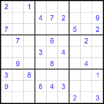 Судоку 9х9 #1343 очень трудный