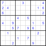 Судоку 9х9 #1346 очень трудный