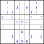 Судоку 9х9 #1347 очень трудный