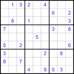 Судоку 9х9 #1348 очень трудный