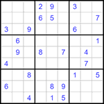 Судоку 9х9 #1350 очень трудный