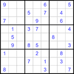 Судоку 9х9 #1355 очень трудный