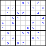 Судоку 9х9 #1357 очень трудный