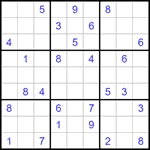 Судоку 9х9 #1358 очень трудный