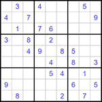 Судоку 9х9 #1359 очень трудный
