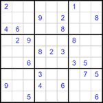 Судоку 9х9 #1362 очень трудный