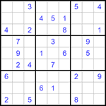 Судоку 9х9 #1364 очень трудный