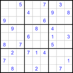 Судоку 9х9 #1365 очень трудный