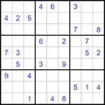 Судоку 9х9 #1366 очень трудный