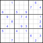 Судоку 9х9 #1367 очень трудный