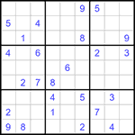 Судоку 9х9 #1368 очень трудный
