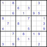 Судоку 9х9 #1370 очень трудный