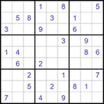 Судоку 9х9 #1372 очень трудный