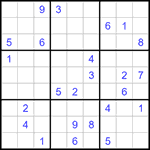 Судоку 9х9 #1376 очень трудный