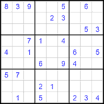 Судоку 9х9 #1379 очень трудный