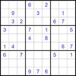 Судоку 9х9 #1381 очень трудный