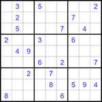 Судоку 9х9 #1382 очень трудный