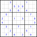 Судоку 9х9 #1384 очень трудный