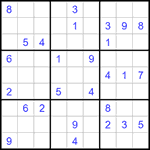 Судоку 9х9 #1386 очень трудный