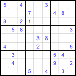 Судоку 9х9 #1388 очень трудный