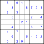 Судоку 9х9 #1389 очень трудный