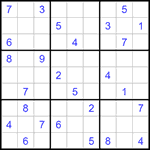 Судоку 9х9 #1390 очень трудный