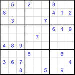 Судоку 9х9 #1393 очень трудный