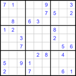 Судоку 9х9 #1396 очень трудный