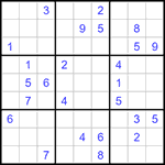 Судоку 9х9 #1398 очень трудный