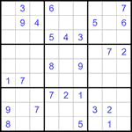 Судоку 9х9 #1399 очень трудный